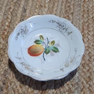 Vintage Peach Hand painted China Saucer dish